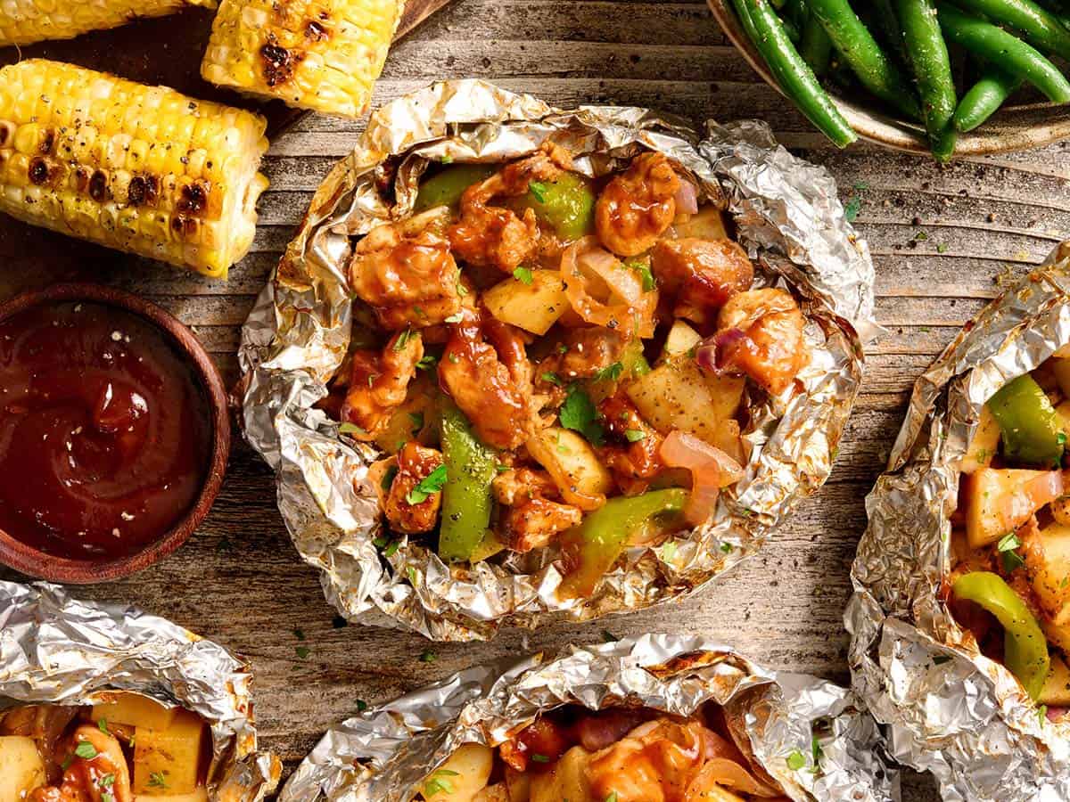 BBQ Chicken Foil Packs: Grill or Oven Dinner