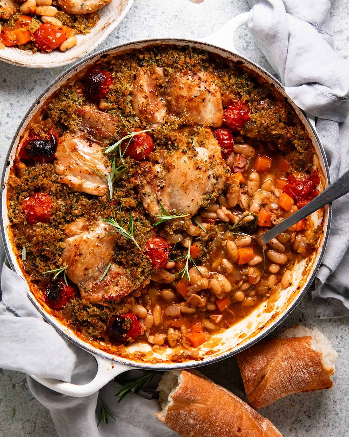 Chicken Cassoulet – French Chicken and Bean Casserole