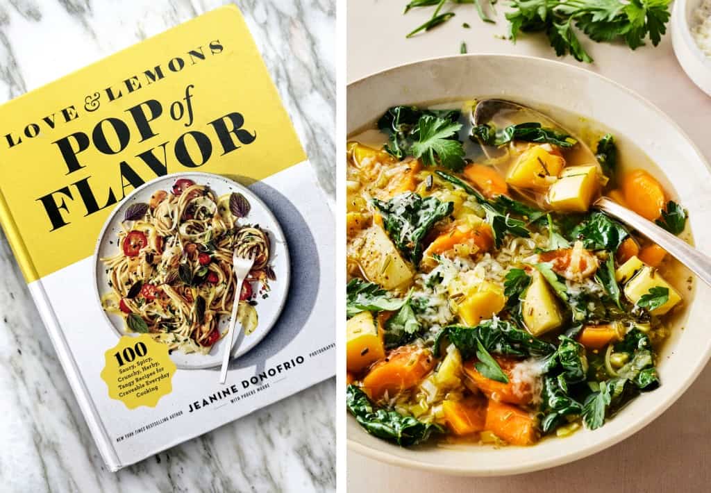 Chunky Veggie Soup with Rosemary & Parsley from Pop of Flavor