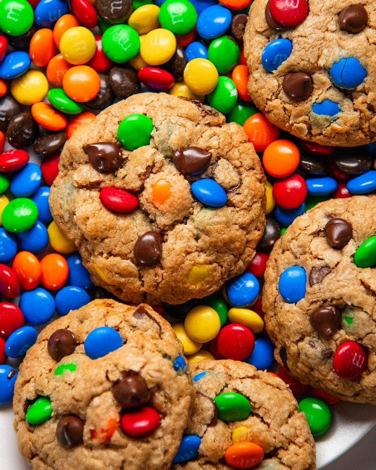 Monster Cookies: Peanut Butter, Oatmeal, and M&M Mashup