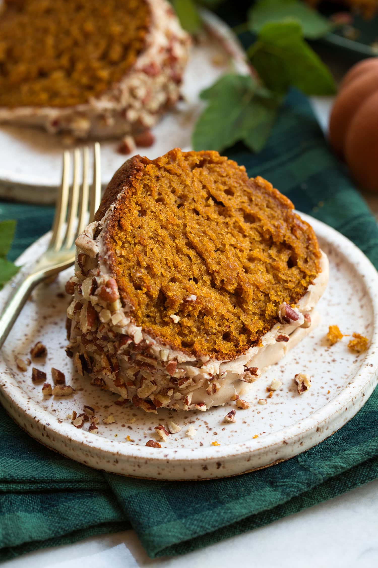 Pumpkin Bundt Cake with Browned Butter Glaze and Pecans